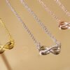 infinite shaped necklace for women